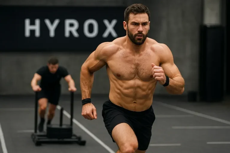 HYROX competitors during a race