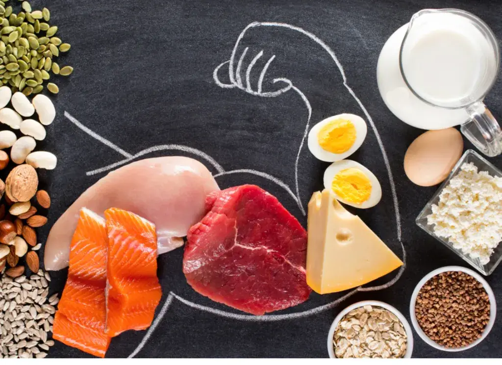 food on a chalkboard