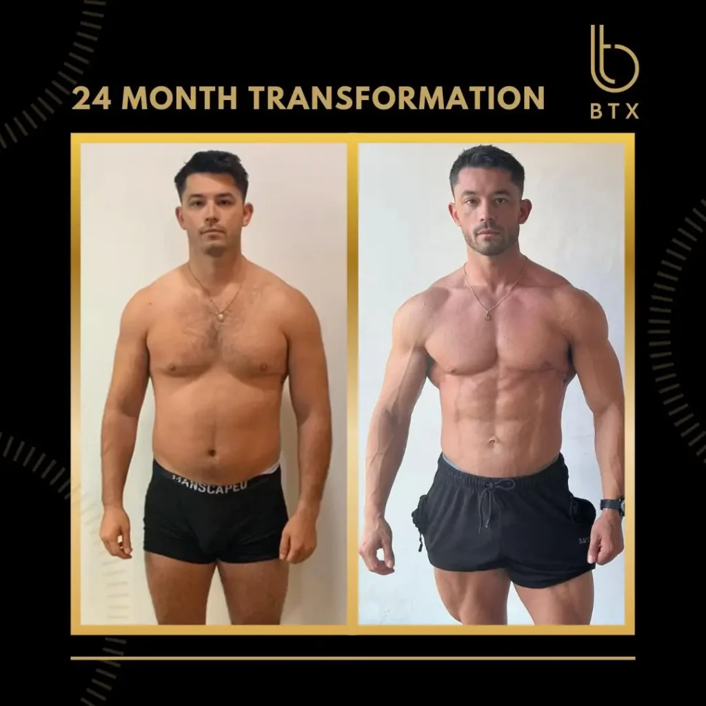 BTX client Piers 6-month body transformation before and after results