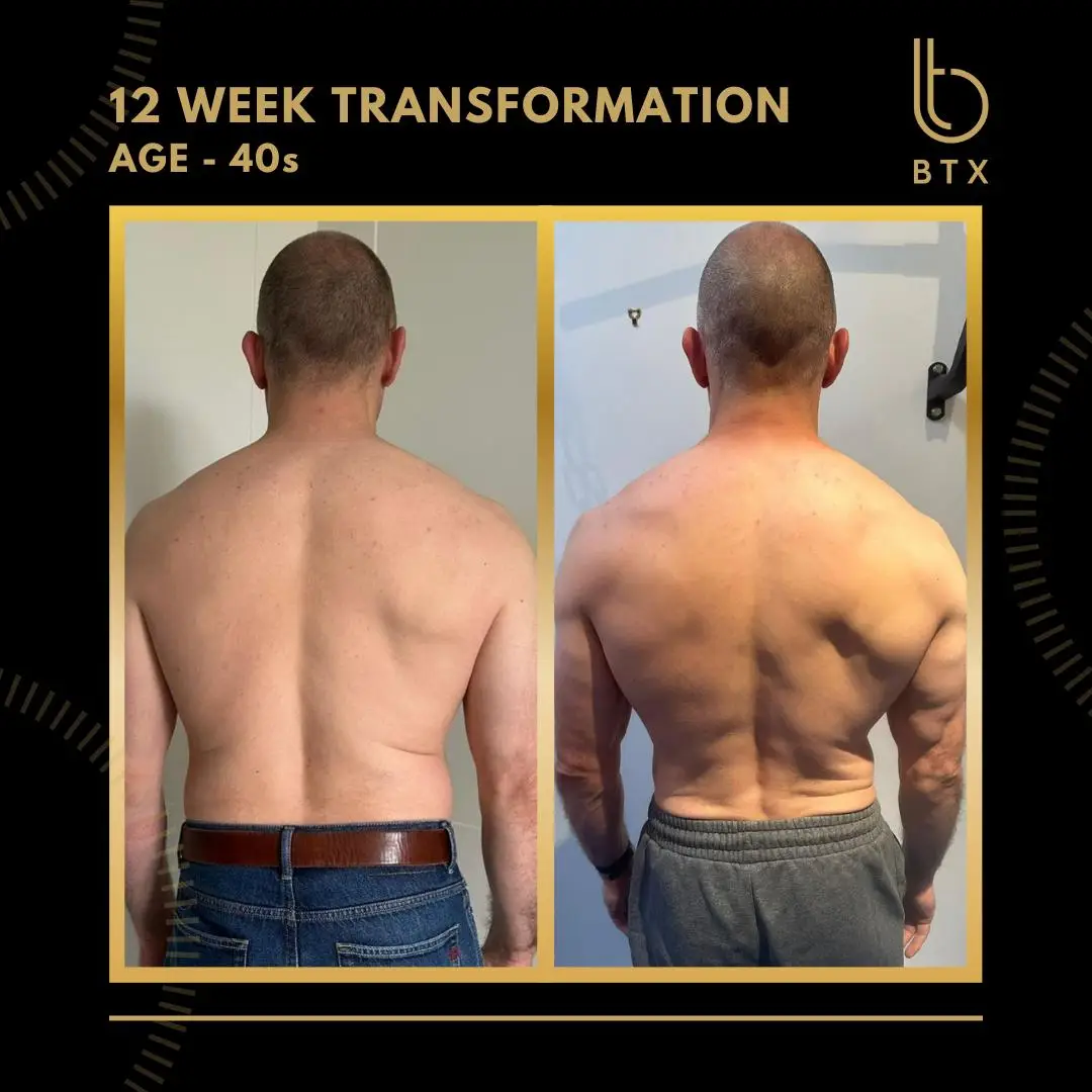 Dr Marc's 12 week body transformation at BTX, before and after