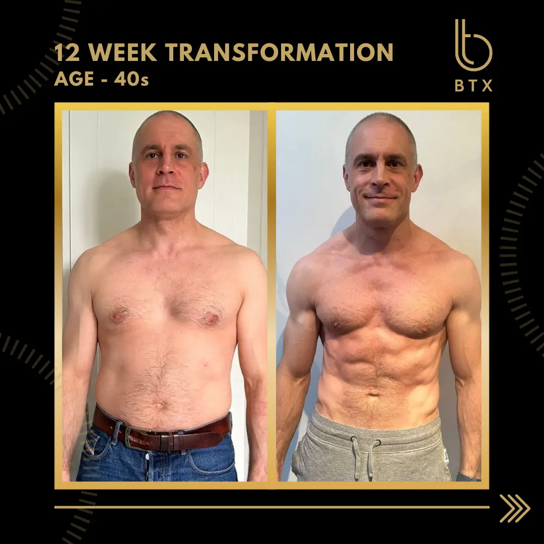 Dr Marc before and after his 12 week BTX programme
